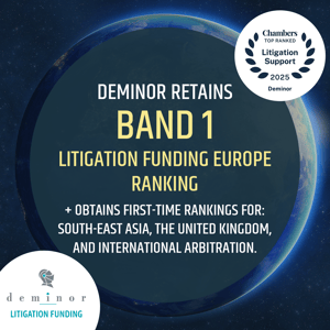 Deminor Retains Band 1 Europe Ranking and Expands Global Recognition with New Chambers and Partners Awards