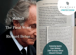 Deminor's Chief Strategy Officer, Edouard Fremault, Featured In “Madoff: The Final Word” by Richard Behar